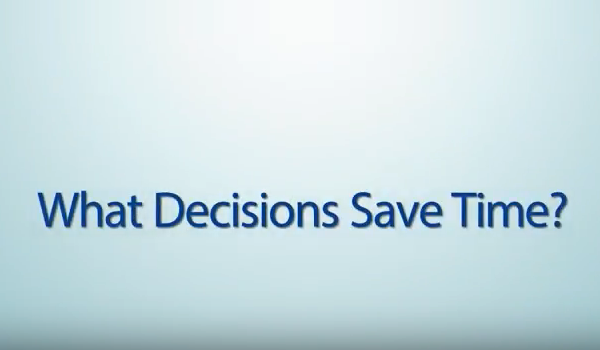 Screenshot of What Decisions Save Time? YouTube video