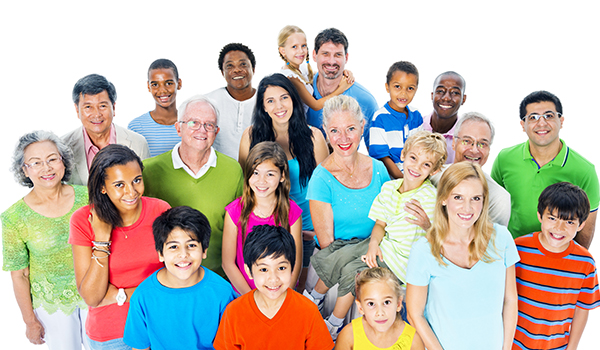 A diverse group of people.
